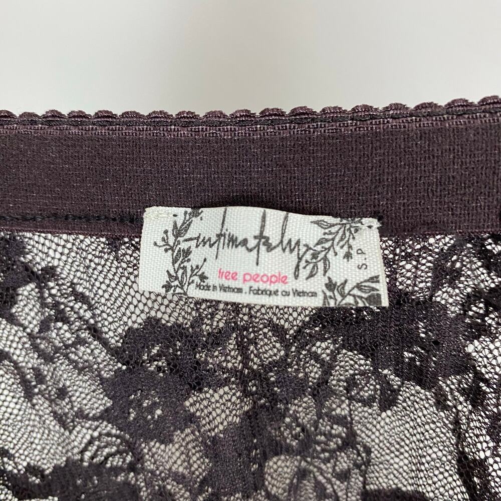 Intimately Free People French Courtship Half Slip - Black Coffee - Size Small - Picture 8 of 9